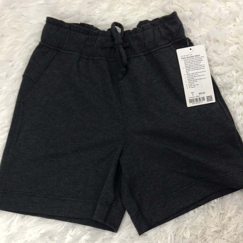 NWT Lululemon Hello Sunday Short Heathered Black